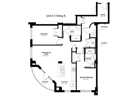 a floor plan of a unit with a spiral staircase